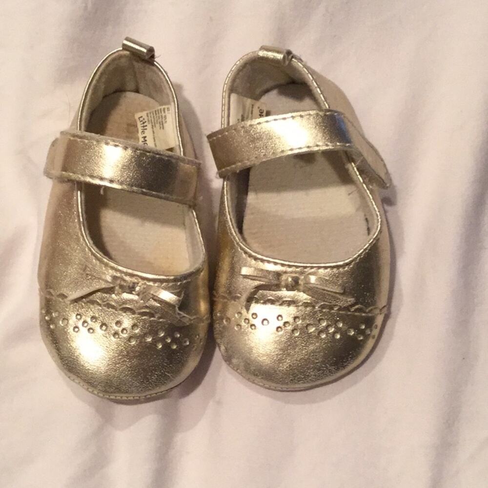Gold baby sz3 maryjanes worn once
